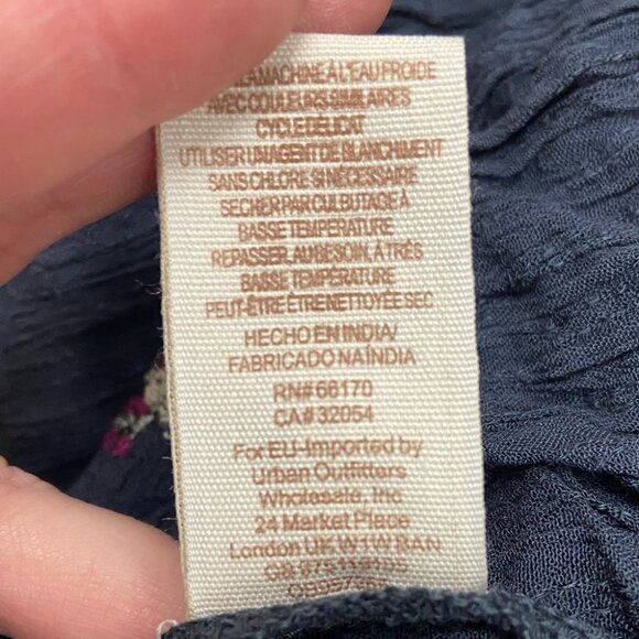 NWT Free People Wildflowers Indigo Blue Blouse‎ Floral Top Size XS Bohemian Boho - Picture 6 of 6